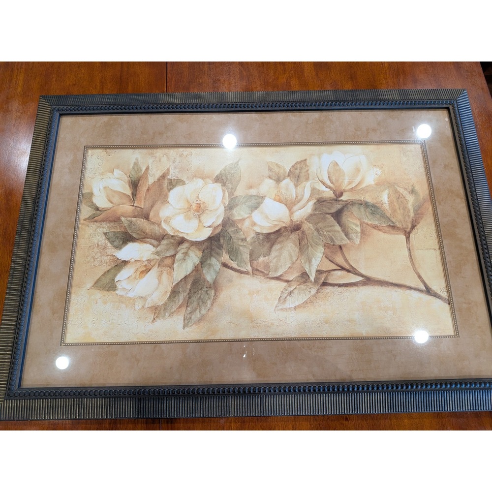 Sonoma Goods for Life Framed Magnolia Floral Wall Art 42x28.5 Bronze Frame
